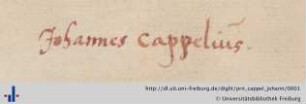[Provenienz]: Cappel, Johann