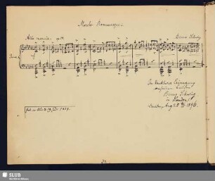 Schurig, Bruno; 1896 [Noten- und Texteintrag]