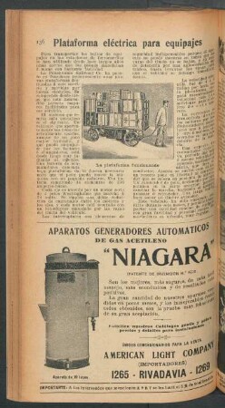 Plataforma eléctrica para equipajes