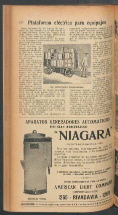 Plataforma eléctrica para equipajes