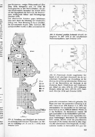 Maximal gezählte Seehunde im Jahr 1978 in den verschiedenen Wattenmeergebieten
