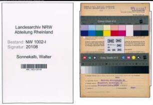 Entnazifizierung Walter Sonnekalb, geb. 07.01.1904 (Vertreter)