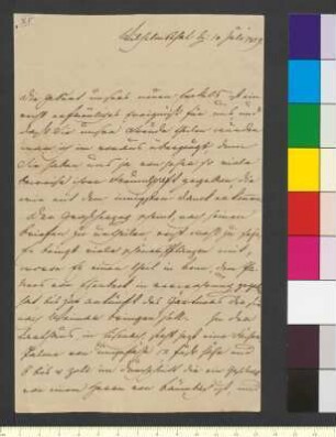 Brief von Sachsen-Weimar und Eisenach, Luise Augusta Großherzogin von an Goethe, Johann Wolfgang von