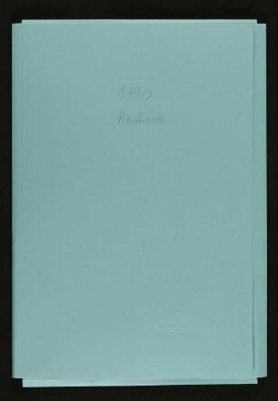 Verlassenschaft von Privatperson: Vermögens-Inventar des verstorbenen J.W. Reinhardt. Mannheim.