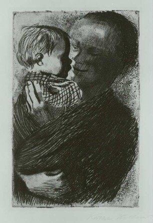 Mutter mit Kind auf dem Arm