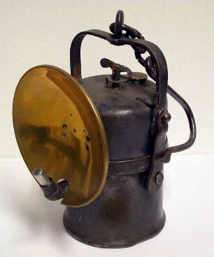 Acetylen-Handlampe mit Gelenkbügelverschluß