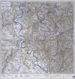 Gleumes Wanderkarte der Umgebung von Düsseldorf
