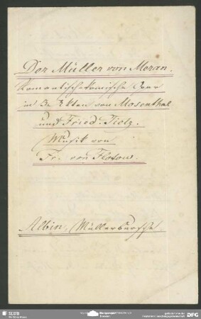 Rollenbuch Albin