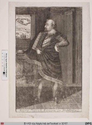 Bildnis Georg Friedrich, Markgraf von Brandenburg zu Ansbach u. Bayreuth (reg. 1556-1603)