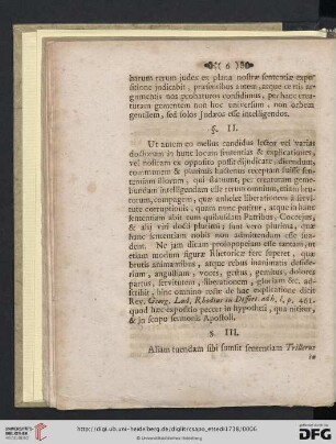 § III. Variae doctorum atque diversae sententiae in hunc locum proponuntur