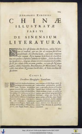 Pars VI. De Sinensium Literatura.