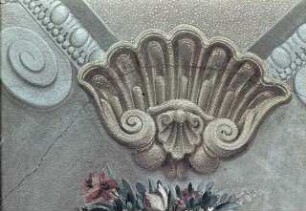 Scheinarchitektur, Medaillons mit den Taten des Herkules und vier alleegorische Sitzfiguren
