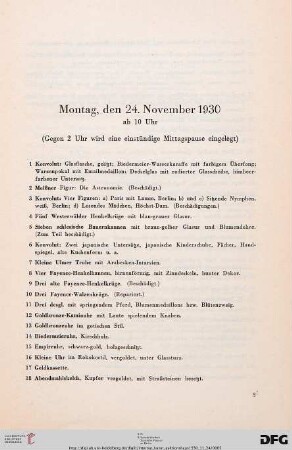 [Mobiliar und Kunstgewerbe, Gemälde und Perser-Teppiche, antiker und moderner Schmuck] (Nr. 1-627)
