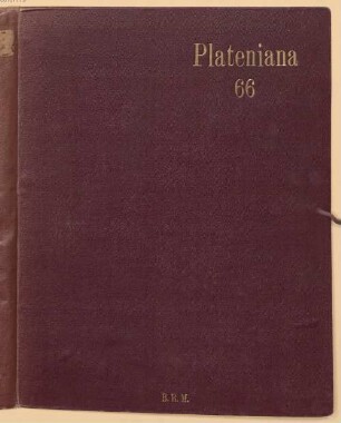 Nachlass von August Graf von Platen-Hallermünde (1796 - 1835) - BSB Plateniana, 66,a. August Graf von Platen-Hallermünde (1796 - 1835) Nachlass: Briefe Platens an seine Mutter 1833-1835 - BSB Plateniana 66.a