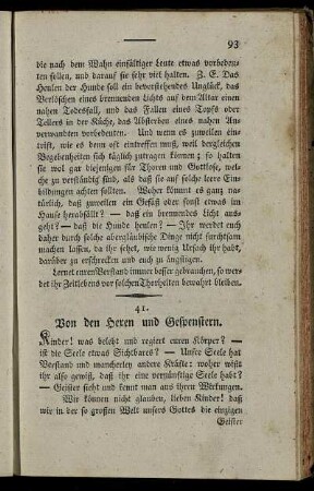 41. Von der Hexen und Gespenstern. - 50. Der Herbst.