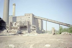 Schornstein 4, Kesselhaus Vorschaltanlage, h Schornstein Vorschaltanlage, Schrägbrücke IV, von O