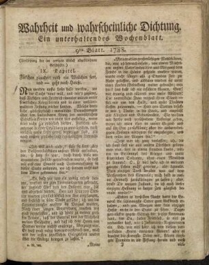 9tes Blatt. 1788. - 17tes Blatt. 1788.
