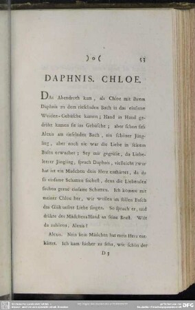 Daphnis. Chloe