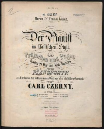 H. 1: Der Pianist im klassischen Style