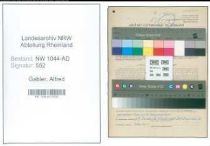 Entnazifizierung Alfred Gabler , geb. 12.04.1884 ()