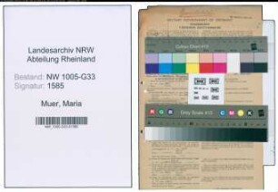 Entnazifizierung Maria Muer , geb. 06.04.1888 ()