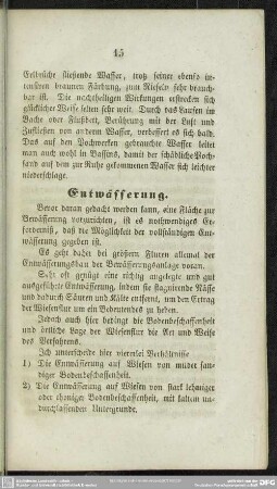Entwässerung