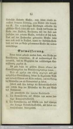 Entwässerung