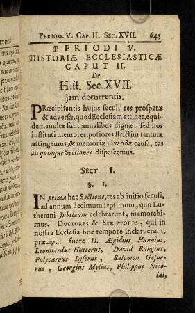 645-656, Sectio I § 1 - 11