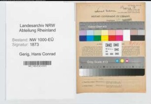 Entnazifizierung Hans Conrad Gerig, geb. 21.07.1907 (Kaufmann)