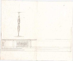 Voit, Johann Michael; Verschiedene Skizzen - Brückengeländer (Teilansicht); Sprossen (Detail)