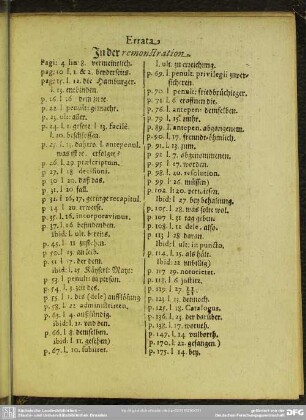 Errata In der remonstration