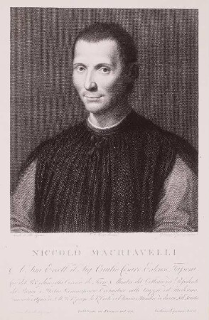 Bildnis des italienischen Staatsmannes und Schriftstellers Nicolo Macchiavelli