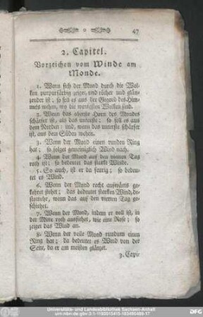 2. Capitel. Vorzeichen vom Winde am Monde.