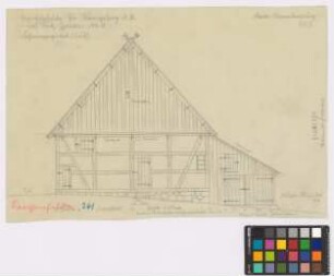Reichenfelde (Kreis Königsberg/Neumark): Hof Nr. 18 Fritz Gericke. Scheune (Südansicht)