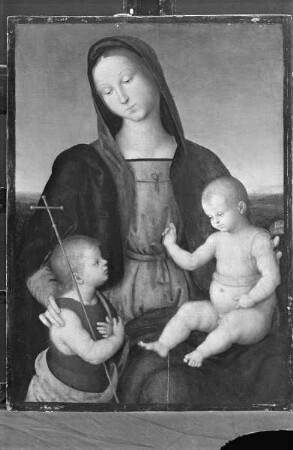 Maria mit dem Kind, das den Johannesknaben segnet (Madonna Diotallevi). Um 1503
