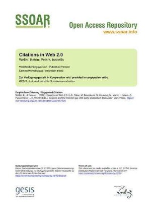 Citations in Web 2.0