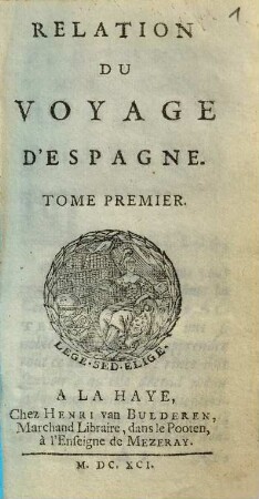 Relation Du Voyage D'Espagne, 1