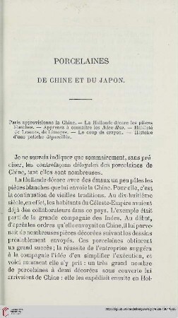 Porcelaines de Chine et du Japon