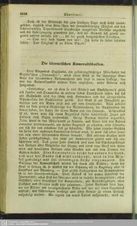 Die literarischen Kameradschaften