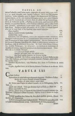 Tabula LXI. - LXVIII.