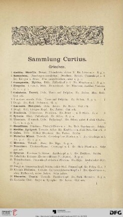 Sammlung Curtius (1-401)