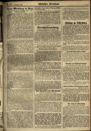 Zweite Ausgabe vom Donnerstag, den 02. November 1933.