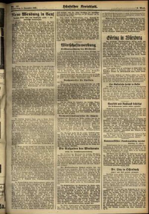 Zweite Ausgabe vom Donnerstag, den 02. November 1933.
