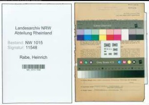 Entnazifizierung Heinrich Rabe , geb. 13.09.1894 (Lokfuehrer)