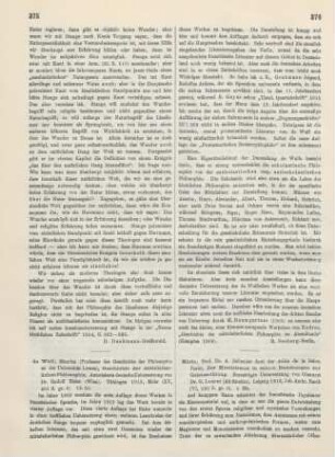 375-376 [Rezension] De Wulf, Maurice, Geschichte der mittelalterlichen Philosophie