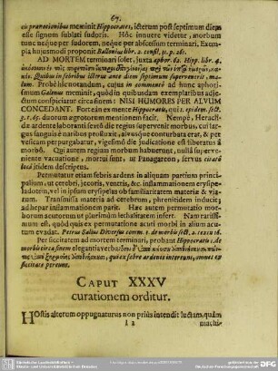Caput XXXV curationem orditur