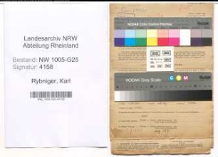 Entnazifizierung Karl Rybniger , geb. 30.12.1905 (Kaufmann)