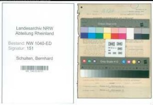 Entnazifizierung Bernhard Schulten , geb. 10.10.1885 (Fachlehrer)