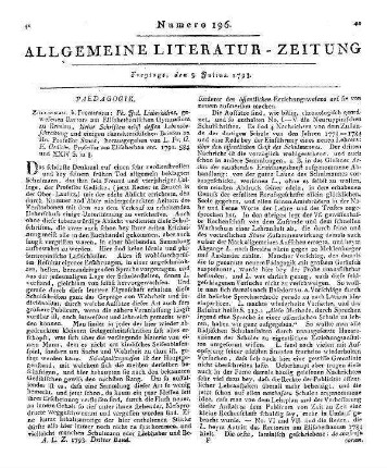 Pädagogisches Handbuch für Schulmänner und Privaterzieher : oder Sammlung auserlesner Abhandlungen über Erziehung und Unterricht ganz und im Auszug ; mit Anmerkungen und Zusätzen einiger Erzieher und Schulmänner / [Hrsg. August Hermann Niemeyer]. - Halle : Waisenhaus Th. 1. - 1790 Mehr nicht ersch.