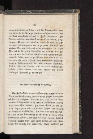 Verzögerte Verwesung der Todten.
